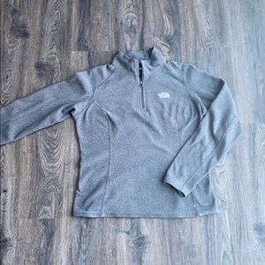 Gray north face quarter zip